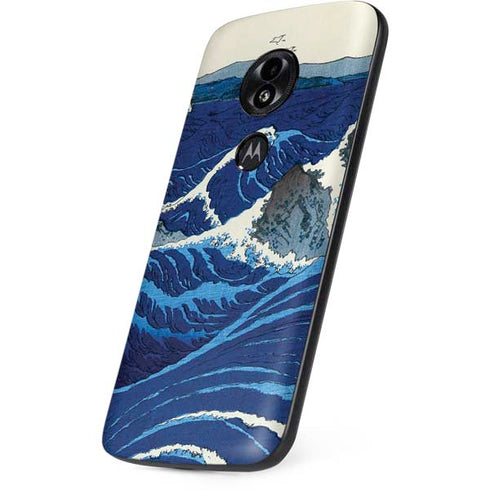 Hiroshige View of the Naruto whirlpools at Awa Moto E5 Play Skin